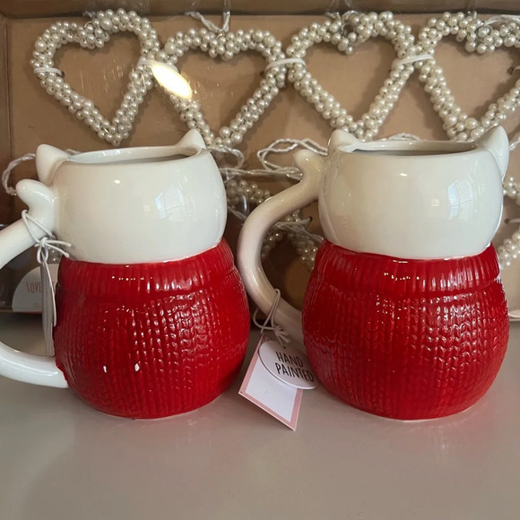 Cupcakes and Cashmere Cat-Themed "Love" Mugs - Perfect Gift. Pair of 2 - Picture 4 of 5